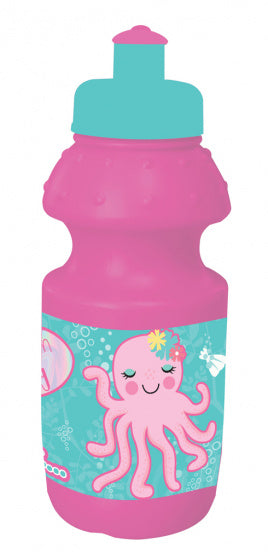 drinkfles Octopus meisjes 350 ml roze/mintblauw