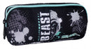 etui beast junior 21 x 6 x 9 cm polyester zwart/wit