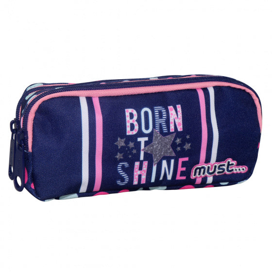 etui born to shine meisjes 20 x 6 x 9 cm polyester navy