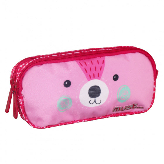 etui bunny meisjes 20 x 6 x 9 cm polyester roze