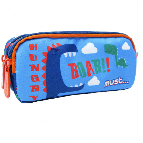 etui dino jongens 20 x 6 x 9 cm polyester blauw