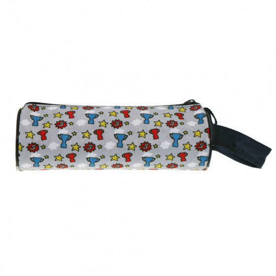 etui junior raceauto 20 x 6,5 cm polyester grijs