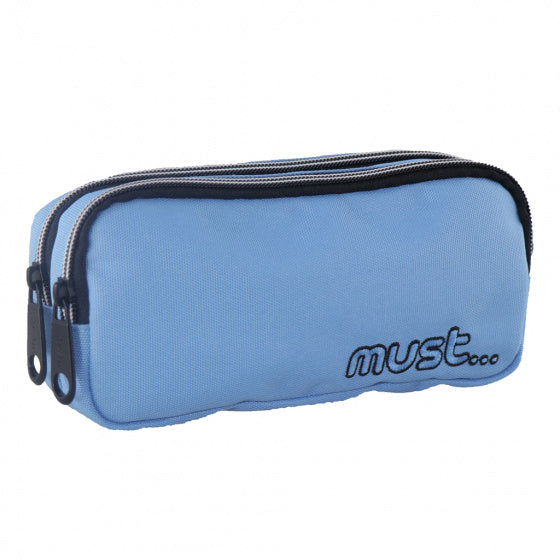 etui Monochrome 20 x 6 x 9 cm polyester lichtblauw