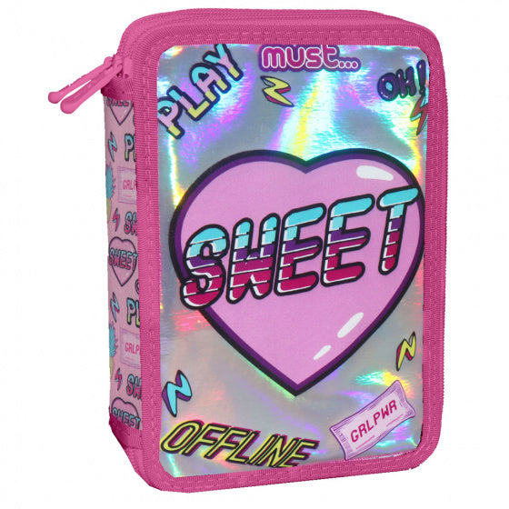 etui Sweet 15 x 5 x 21 cm polyester roze 8-delig