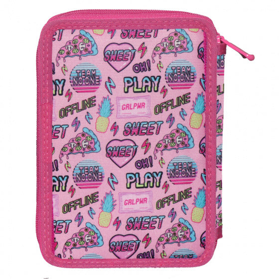 etui Sweet 15 x 5 x 21 cm polyester roze 8-delig
