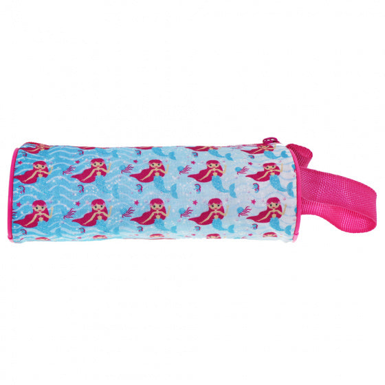 etui zeemeermin junior 20 x 6,5 cm polyester blauw/roze