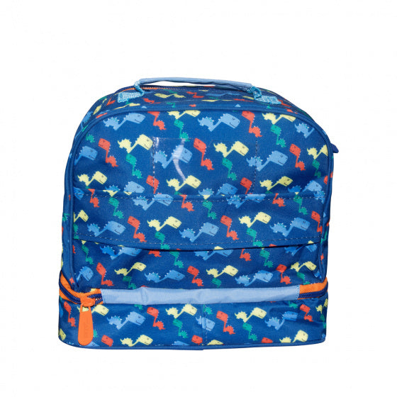 koeltas Dino jongens 8 liter 27 x 24 cm polyester blauw