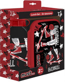 lunchset Enjoy & Roll jongens zwart/rood 2-delig
