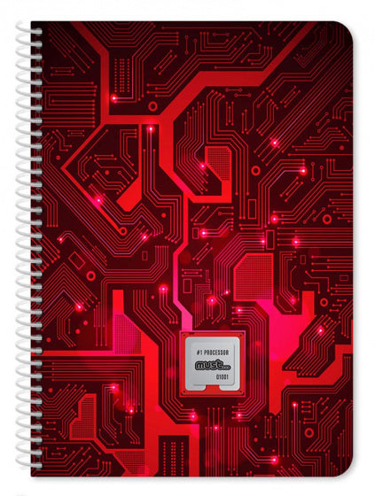 notitieboek #1 processor 17 x 25 cm rood 150 pagina's