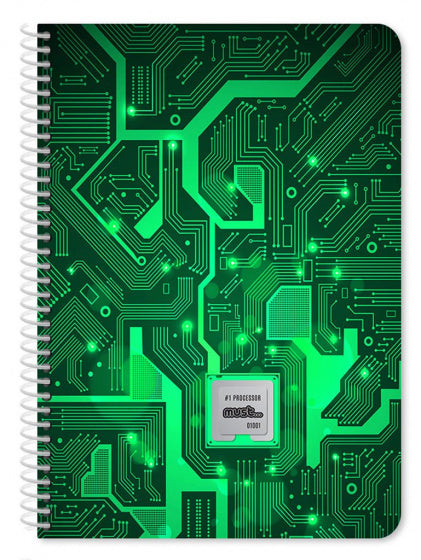 notitieboek #1 processor 17 x 25 cm groen 60 pagina's