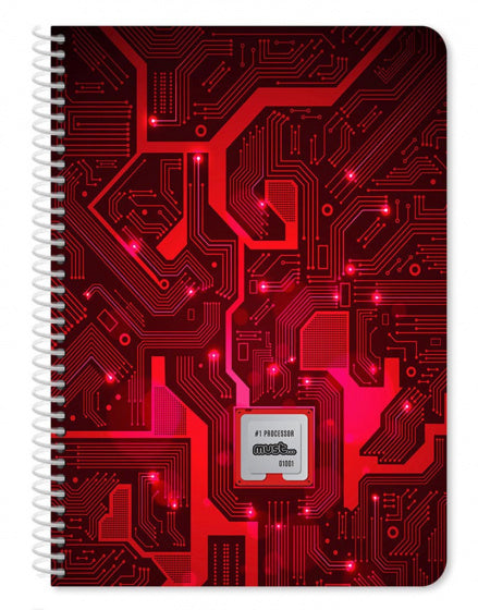 notitieboek #1 processor A4 rood 60 pagina's