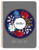 notitieboek Blossom A4 papier grijs 120 pagina's