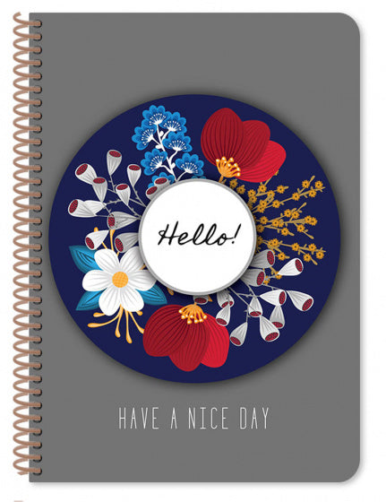 notitieboek Blossom A4 papier grijs 120 pagina's