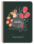 notitieboek Blossom A4 papier zwart 120 pagina's