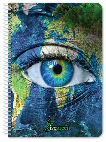 notitieboek Live Green A4 papier blauw/wit 120 pagina's