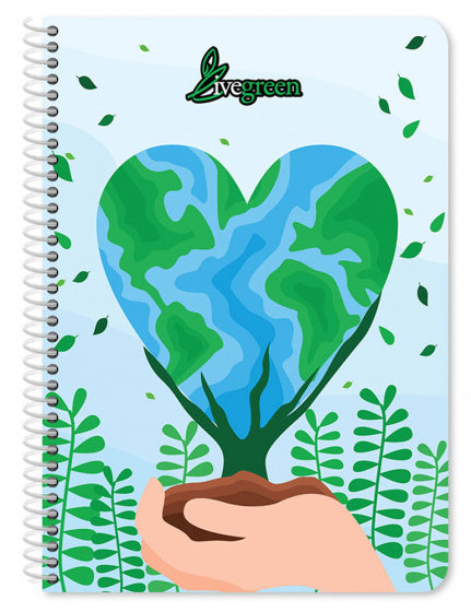 notitieboek Live Green A4 papier lichtblauw 120 pagina's