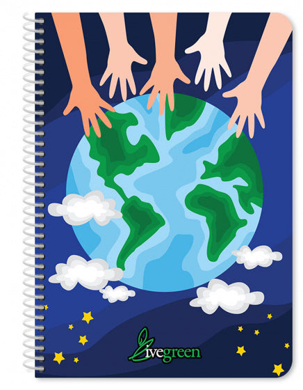 notitieboek Live Green A4 papier donkerblauw 60 pagina's