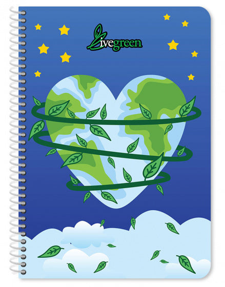 notitieboek Live Green B5 papier blauw/groen 120 pagina's