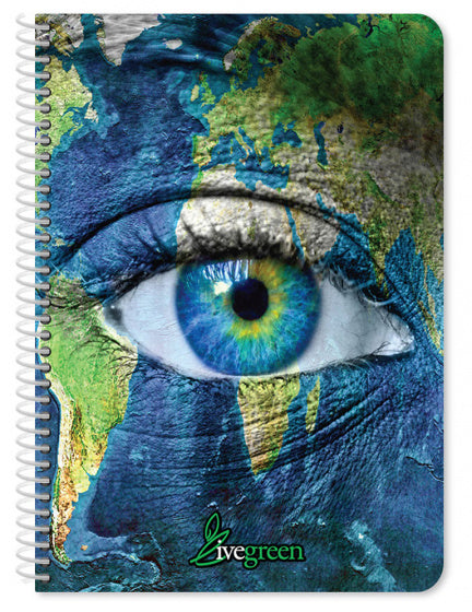 notitieboek Live Green B5 papier blauw/wit 120 pagina's