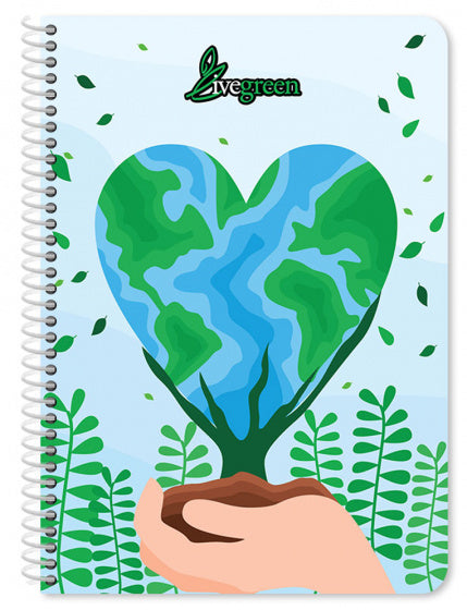 notitieboek Live Green B5 papier lichtblauw 90 pagina's