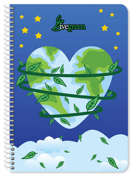 notitieboek Live Green B5 papier blauw/groen 150 pagina's
