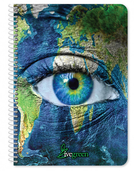 notitieboek Live Green B5 papier blauw/wit 90 pagina's