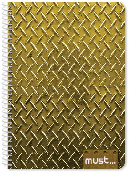 notitieboek Diamond-plate B5 papier geel 60 vellen