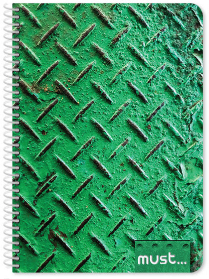 notitieboek Diamond-plate B5 papier groen 120 vellen