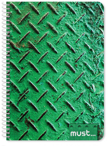 notitieboek Diamond-plate B5 papier groen 30 vellen