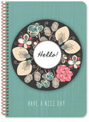 notitieboek Blossom 25 x 17 cm B5 zeeblauw 60 vellen