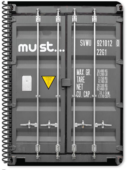 notitieboek Cargo B5 papier grijs 120 vellen