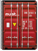 notitieboek Cargo B5 papier rood 30 vellen