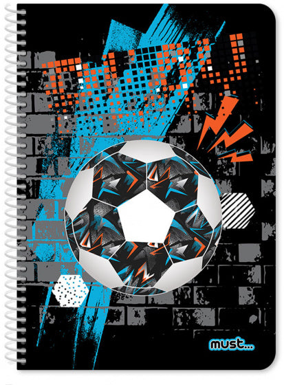 notitieboek Game On 30 x 21 cm A4 zwart/blauw 90 vellen