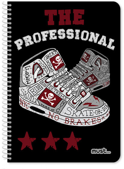 notitieboek Originals 25 x 17 cm B5 zwart/rood 60 vellen