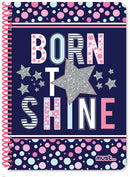 notitieboek Shine meisjes A4 papier blauw 90 vellen