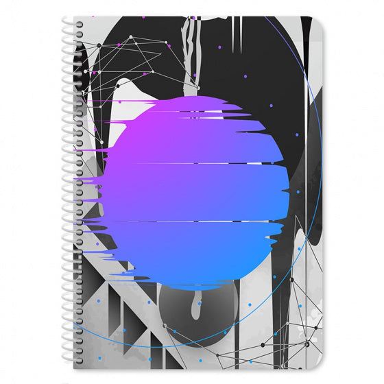 notitieboek Spiral junior A4 papier paars 120 pagina's
