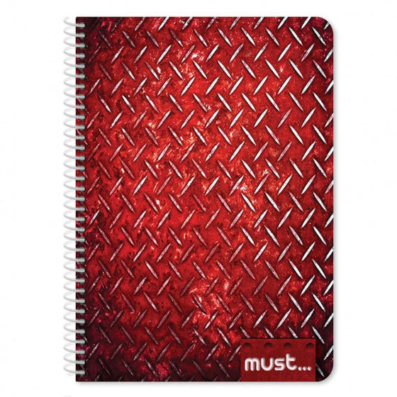 notitieboek Spiral Metal A4 papier 120 vellen rood