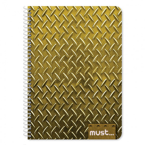 notitieboek Spiral Metal A4 papier 60 vellen geel