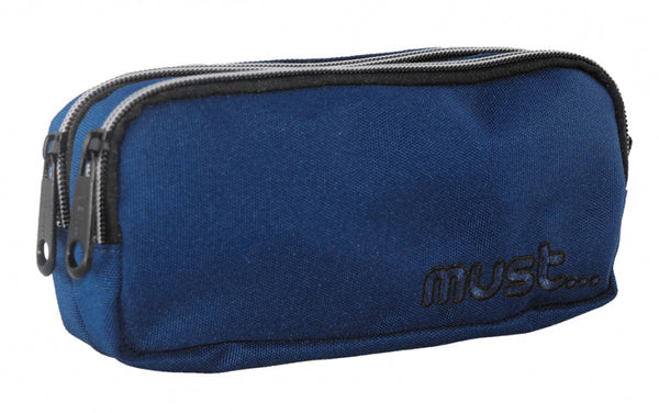 pennenetui Monochrome effen 20 x 9 cm polyester blauw