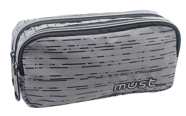 pennenetui Reflective polyester 20 x 6 x 9 cm grijs