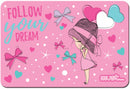 placemat Follow your dream meisjes 43 x 29 cm roze