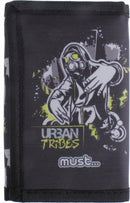 portemonnee Urban Tribes 26 x 8 x 13 cm polyester zwart
