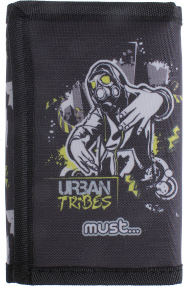 portemonnee Urban Tribes 26 x 8 x 13 cm polyester zwart