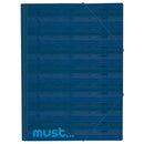 portfoliomap 25 x 35 cm blauw