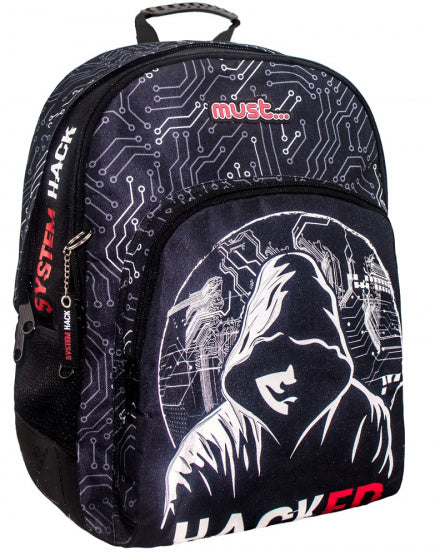 rugzak Hacked 25 liter 33 x 46 cm polyester zwart