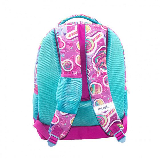rugzak Magic Rainbow 25 liter 32 x 43 cm polyester roze