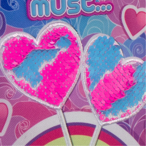 rugzak Magic Rainbow 25 liter 32 x 43 cm polyester roze
