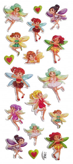 stickers elfje junior 9 x 27 cm papier 17-delig