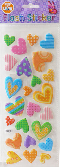 stickers hartjes junior 9 x 27 cm papier 25-delig