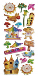 stickers kermis junior 9 x 27 cm papier 19-delig